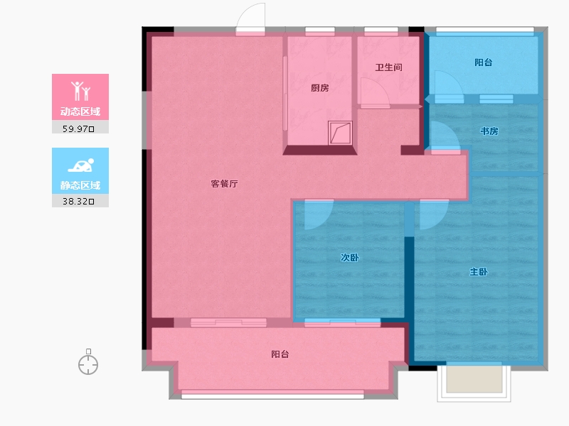 安徽省-阜阳市-祥源城-88.00-户型库-动静分区