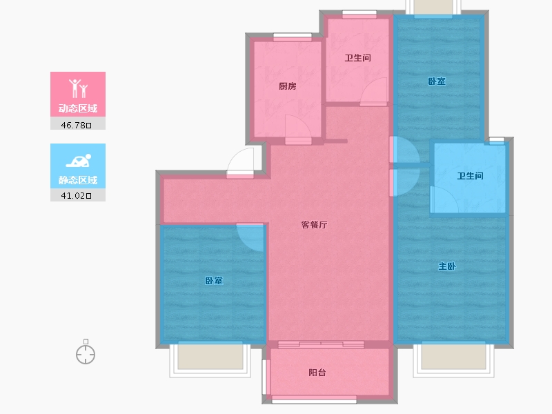 上海-上海市-富绅名邸-78.59-户型库-动静分区