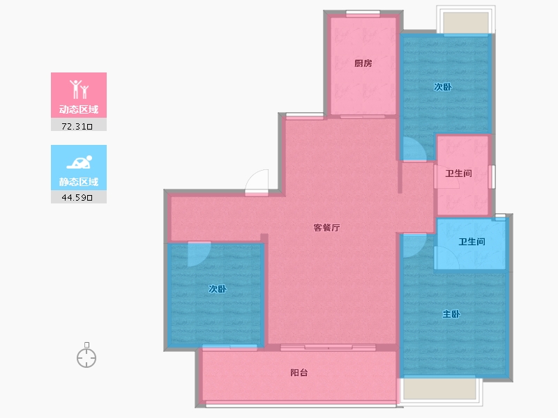 江西省-上饶市-湖城春晓-106.00-户型库-动静分区