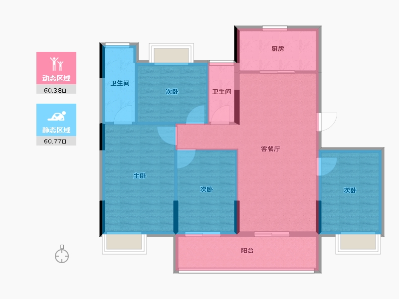 湖北省-襄阳市-津投·奥体华府-110.00-户型库-动静分区