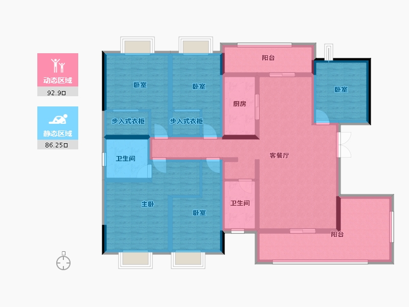 云南省-曲靖市-凤凰城·寥廓府邸-158.77-户型库-动静分区