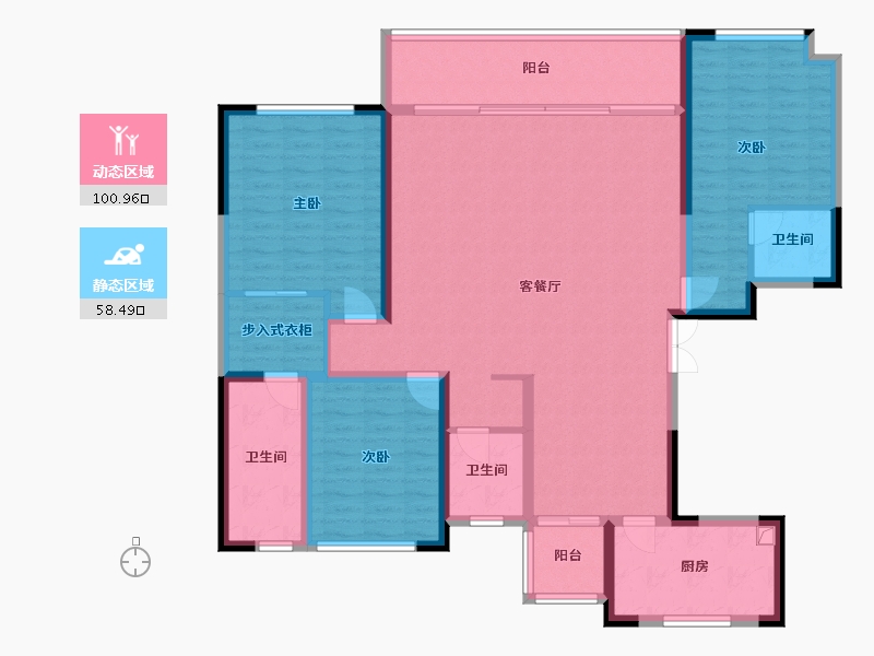 陕西省-安康市-安康兴安府-160.00-户型库-动静分区