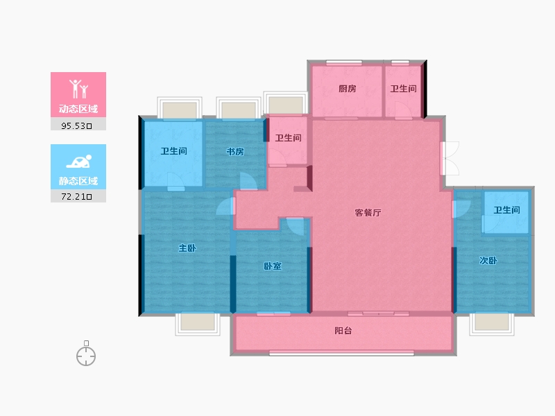 江苏省-苏州市-中建御璟峯-152.62-户型库-动静分区