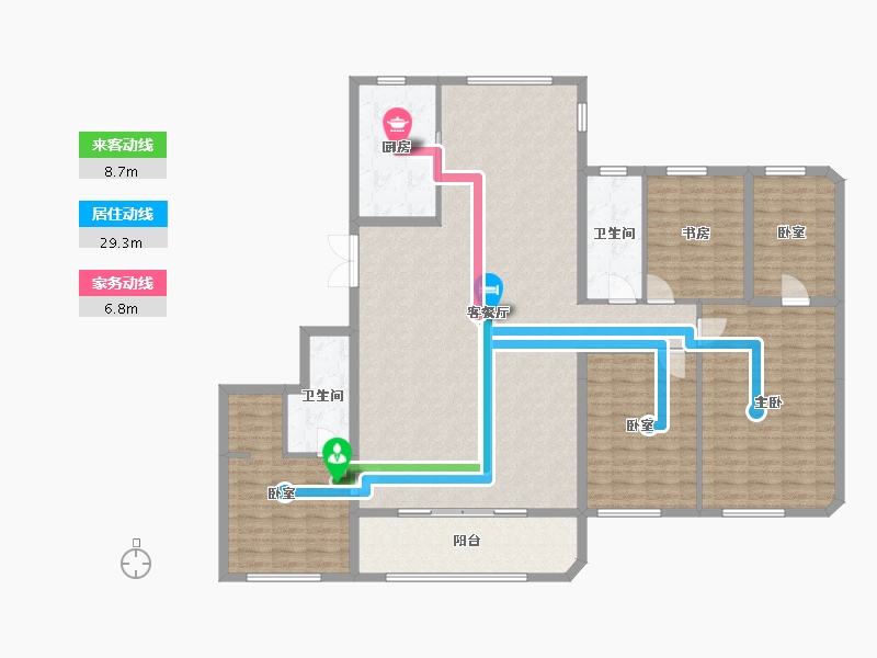 浙江省-温州市-时代滨江瑧品-167.99-户型库-动静线