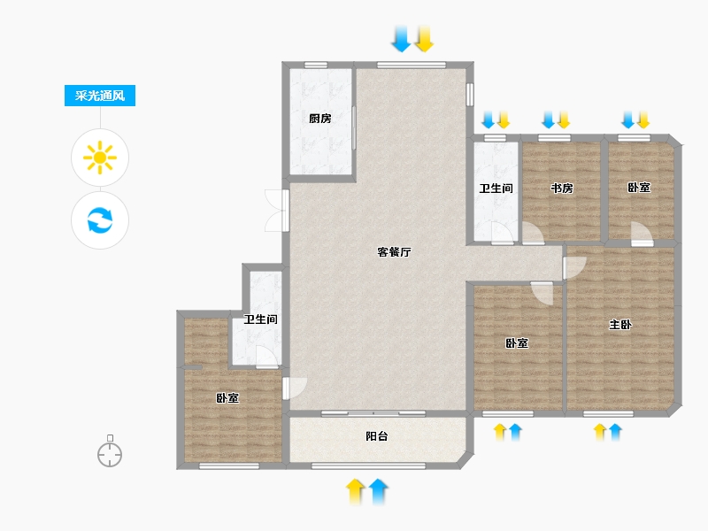 浙江省-温州市-时代滨江瑧品-167.99-户型库-采光通风