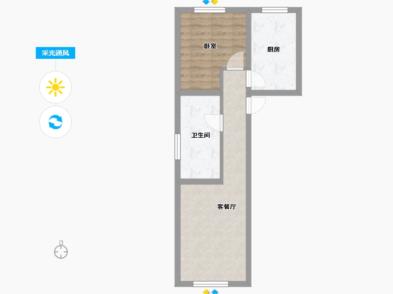 黑龙江省-齐齐哈尔市-翰林尚品-43.26-户型库-采光通风