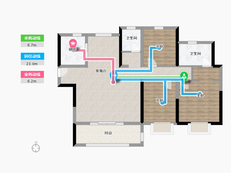 湖北省-武汉市-光明府-101.75-户型库-动静线