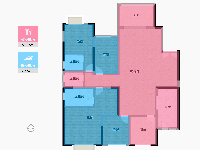 贵州省-遵义市-城投葡萄井壹號-145.88-户型库-动静分区