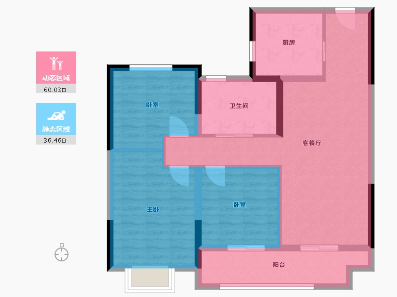 陕西省-榆林市-德通·葭州府-86.48-户型库-动静分区