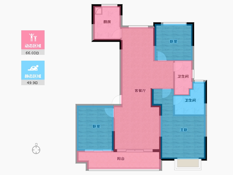 辽宁省-阜新市-城樾大境-104.00-户型库-动静分区