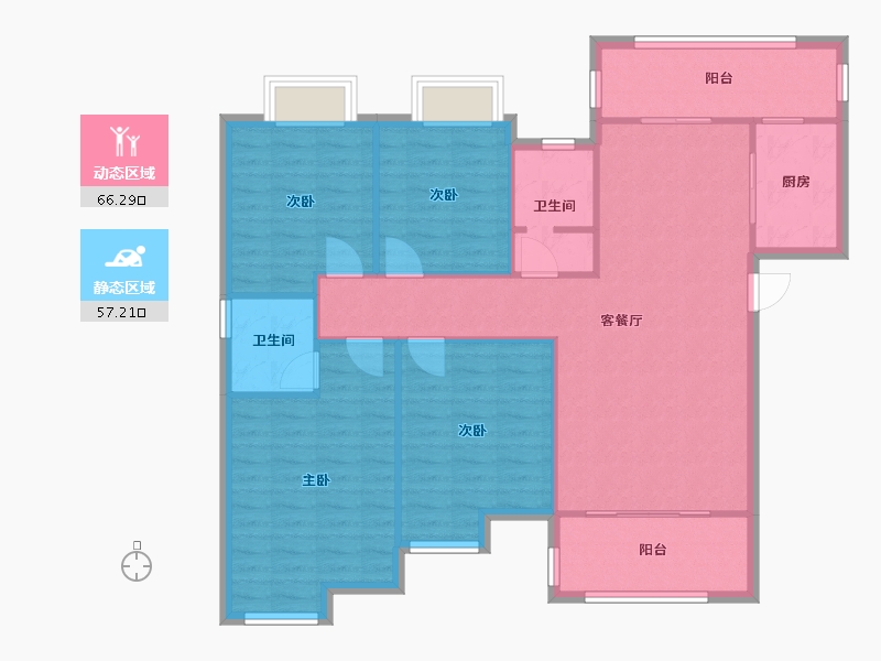 湖南省-长沙市-建发 中央公园-113.24-户型库-动静分区