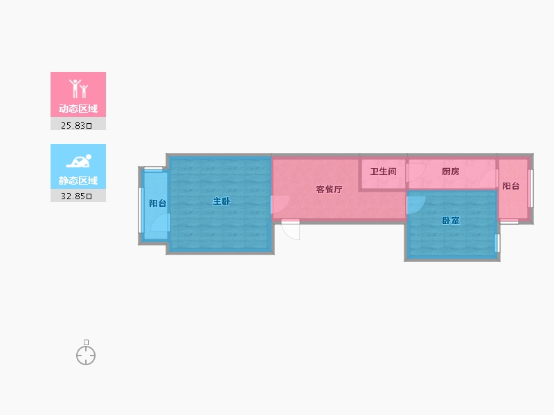 北京-北京市-安宁里小区-52.00-户型库-动静分区