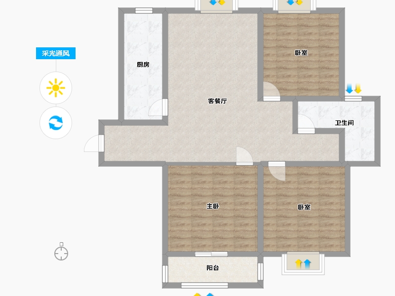 江苏省-连云港市-晟晖香堤国际-106.00-户型库-采光通风