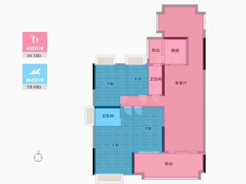 广东省-湛江市-城市假日E区-115.20-户型库-动静分区