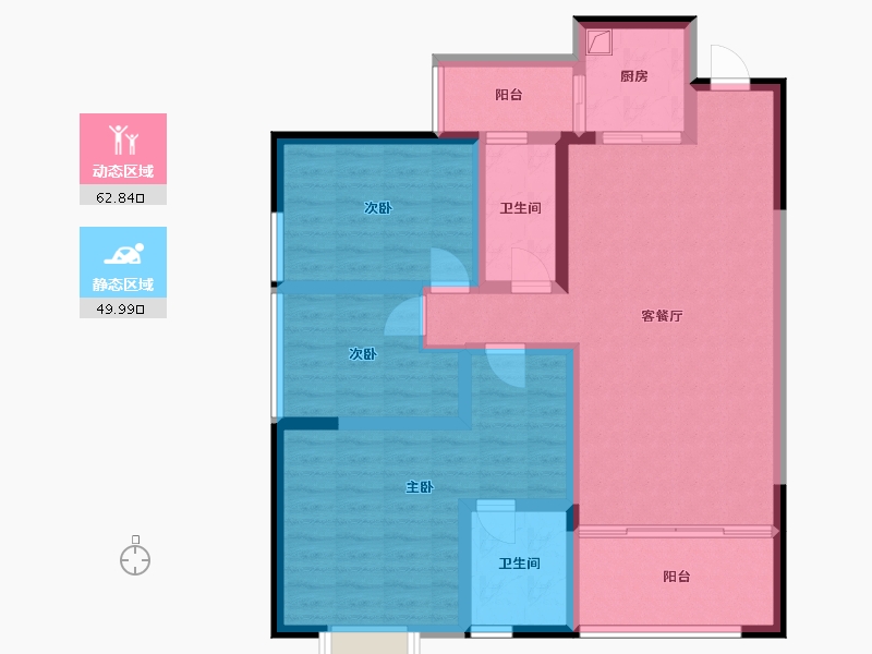 四川省-凉山彝族自治州-金沙锦城3期-100.00-户型库-动静分区