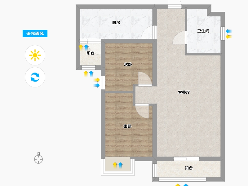 河北省-承德市-和润新城润园-85.00-户型库-采光通风