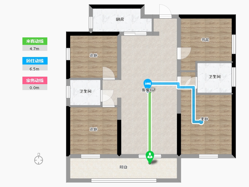 湖南省-长沙市-金富湘江悦城-103.61-户型库-动静线