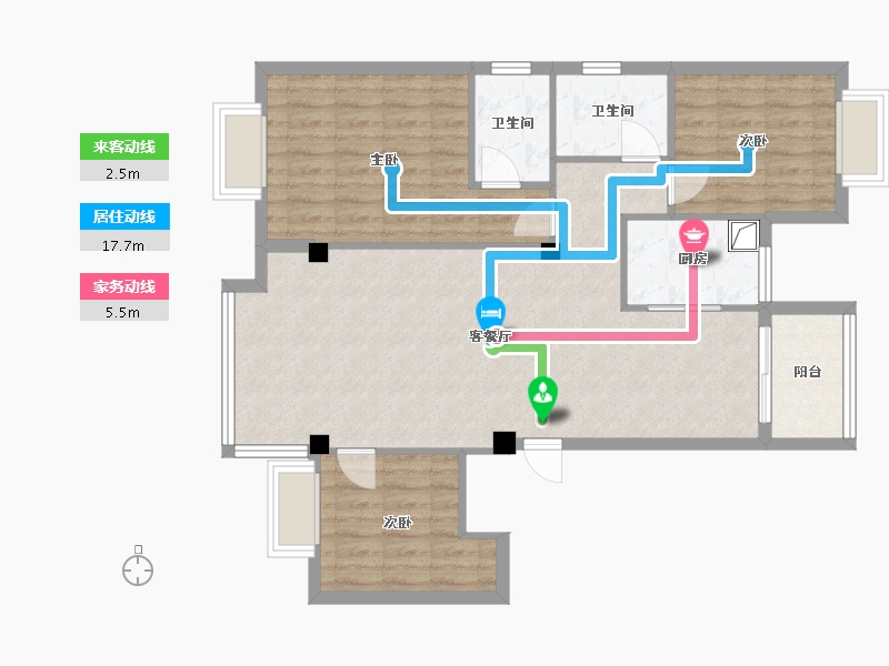 福建省-泉州市-南洋壹号-94.40-户型库-动静线