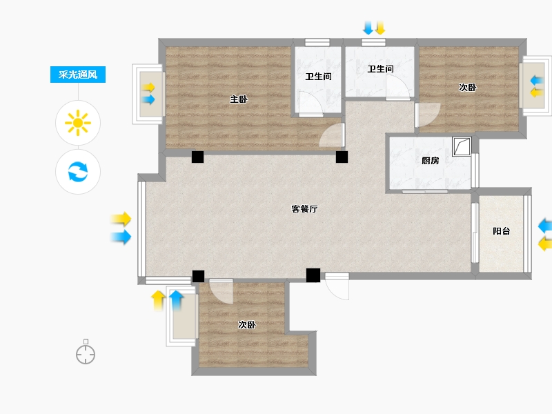 福建省-泉州市-南洋壹号-94.40-户型库-采光通风