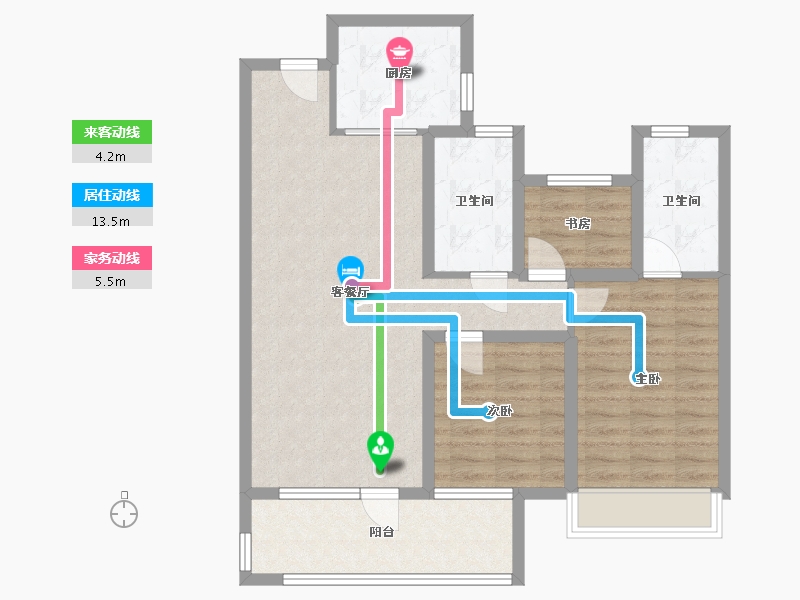 山东省-济宁市-保利城-87.58-户型库-动静线