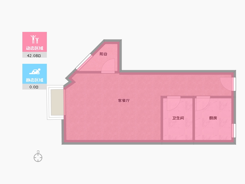 陕西省-西安市-民乐园万达8号-40.53-户型库-动静分区