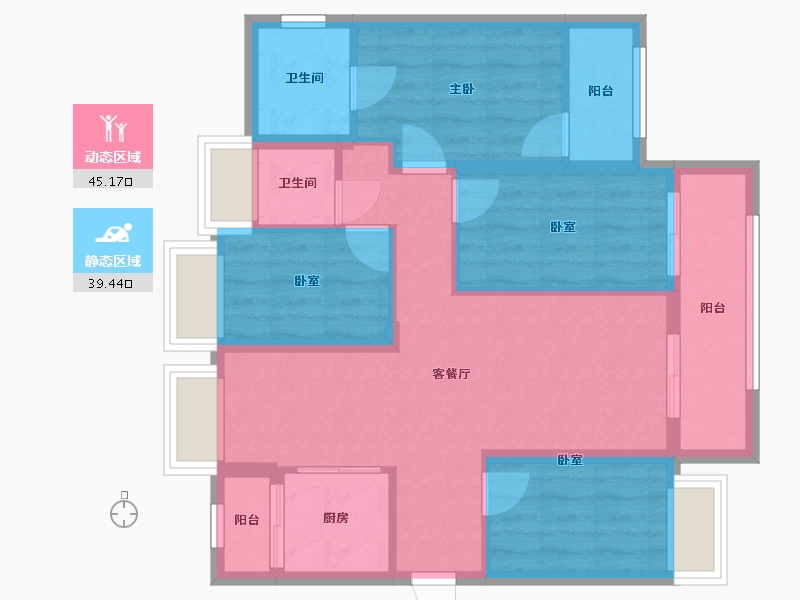 广东省-深圳市-百晟上府-98.40-户型库-动静分区