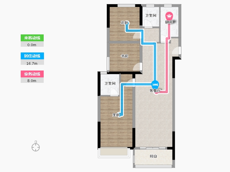 河南省-开封市-郑开橄榄城五期B区-103.46-户型库-动静线