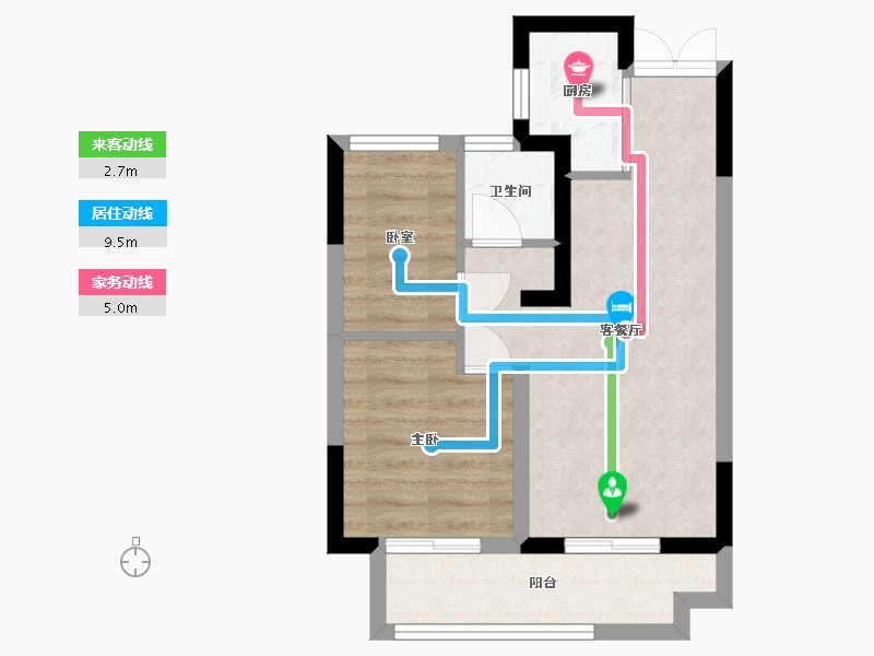 河南省-信阳市-东方今典东方府-45.60-户型库-动静线