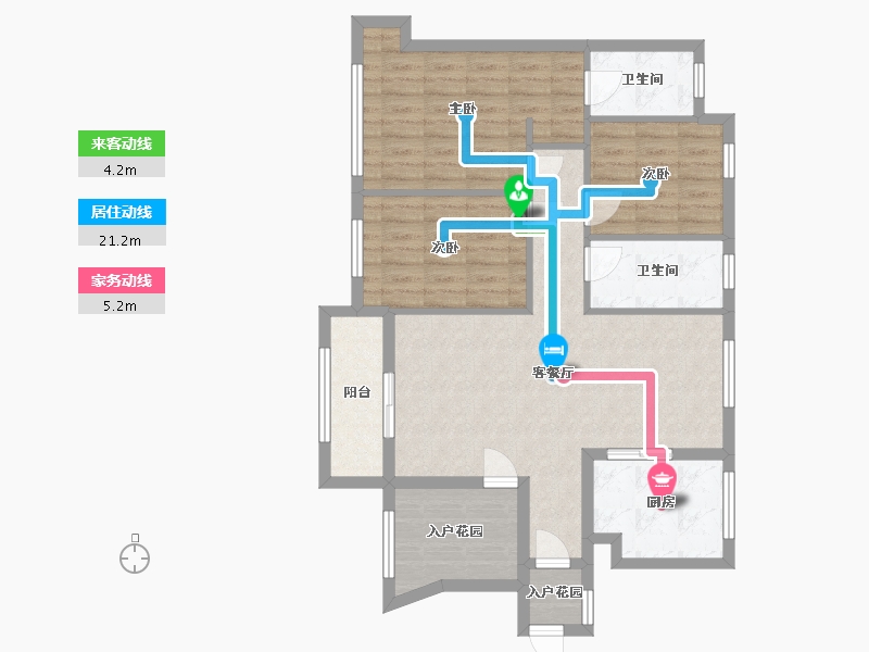 广东省-佛山市-颐安天璟名庭-95.93-户型库-动静线