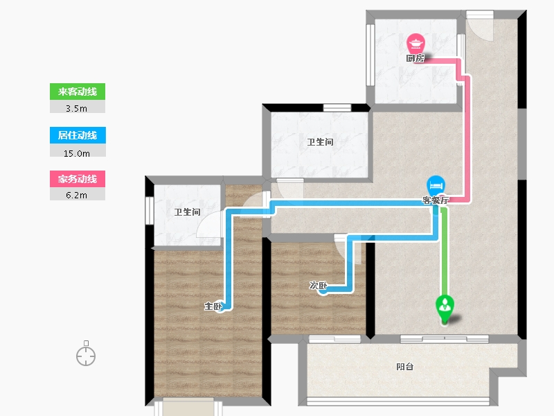 甘肃省-陇南市-翡翠城-100.80-户型库-动静线