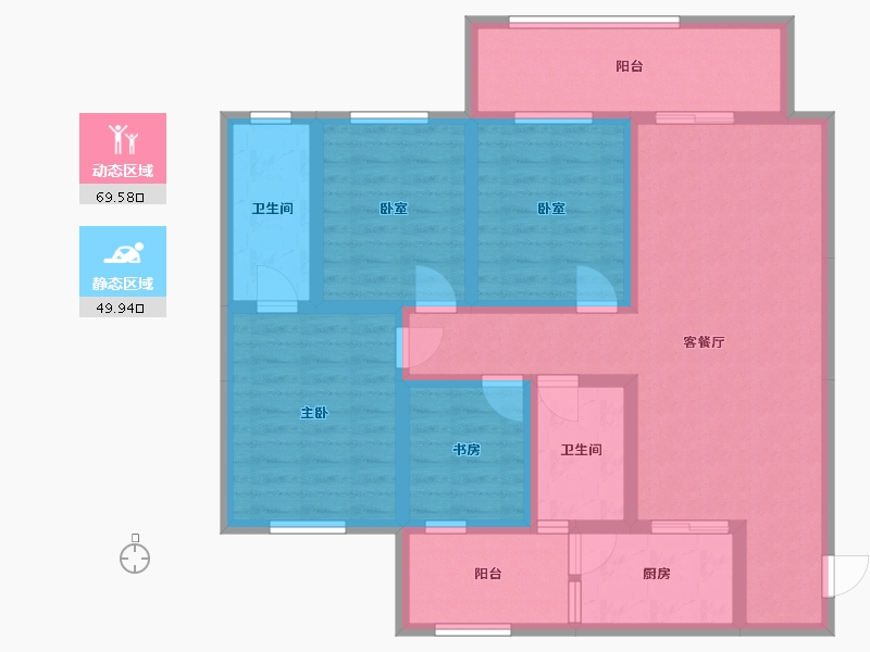 广西壮族自治区-南宁市-新民路65号-111.96-户型库-动静分区