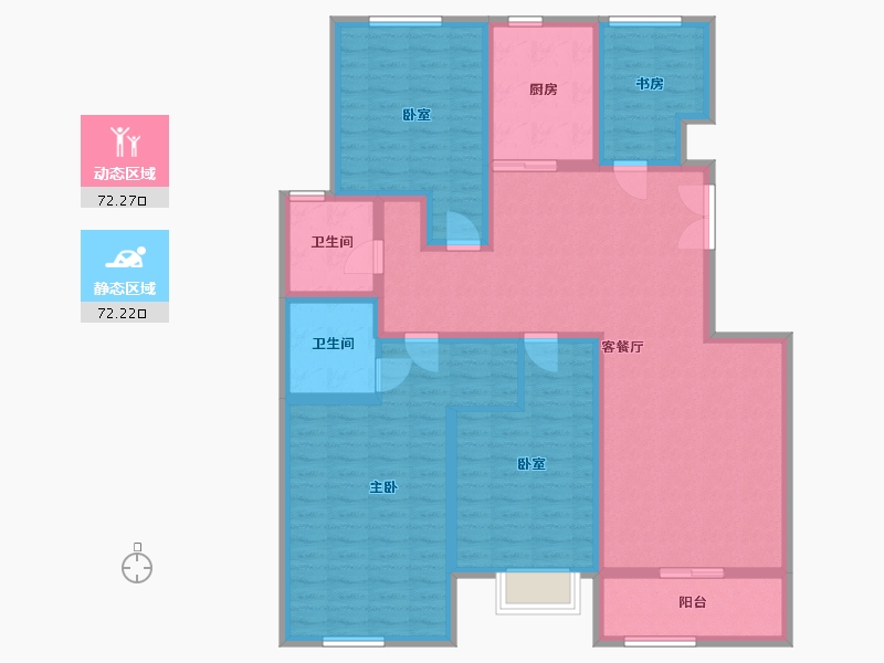 陕西省-西安市-天浩上元郡-129.00-户型库-动静分区