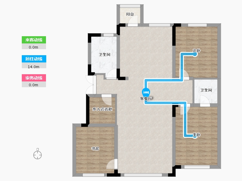 内蒙古自治区-呼伦贝尔市-水岸壹号-113.60-户型库-动静线