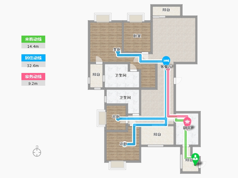 广东省-广州市-珠江颐德公馆-138.40-户型库-动静线