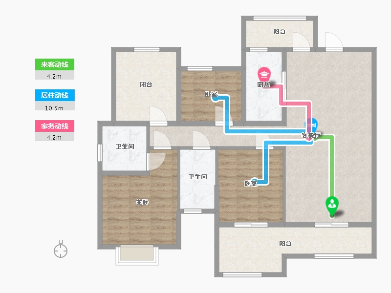 湖南省-永州市-壹方中心-116.00-户型库-动静线