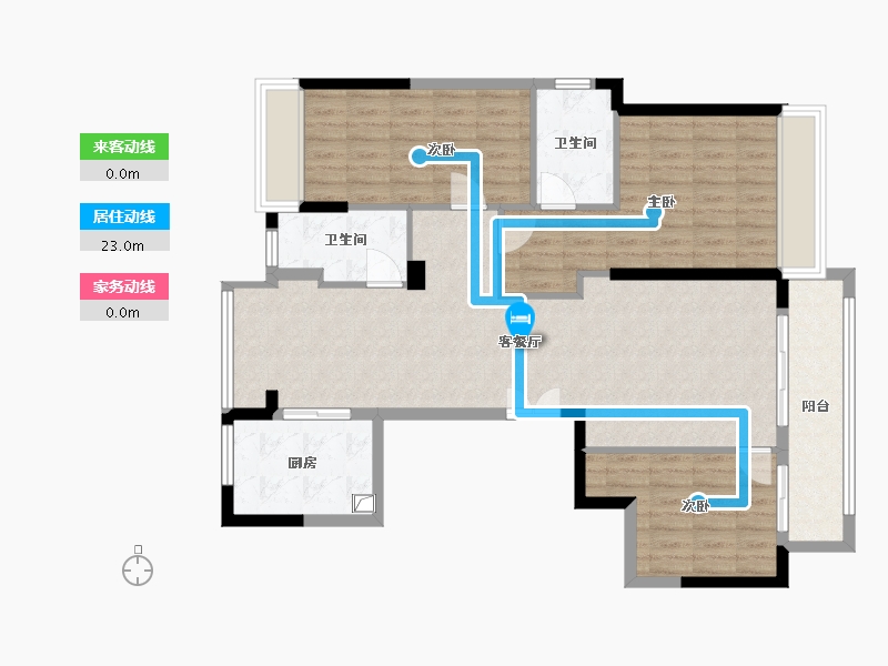 浙江省-台州市-绿城宁江明月-122.00-户型库-动静线