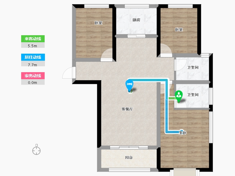 陕西省-榆林市-巨威金水熙岸-78.31-户型库-动静线