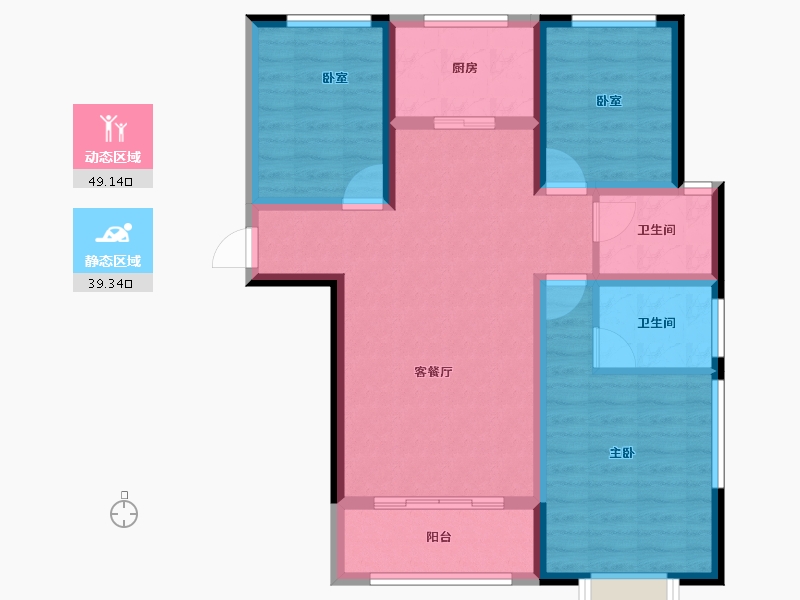 陕西省-榆林市-巨威金水熙岸-78.31-户型库-动静分区