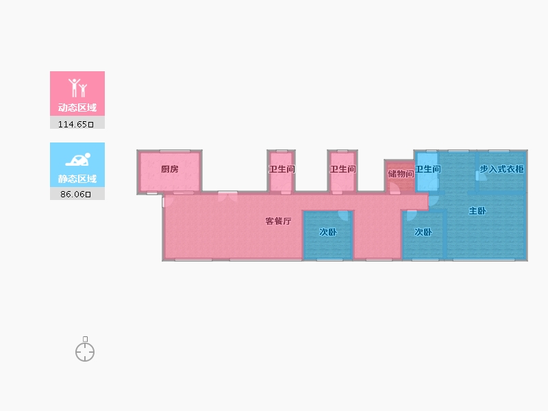 山东省-青岛市-青特缦云-181.67-户型库-动静分区