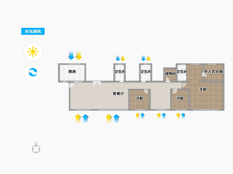 山东省-青岛市-青特缦云-181.67-户型库-采光通风