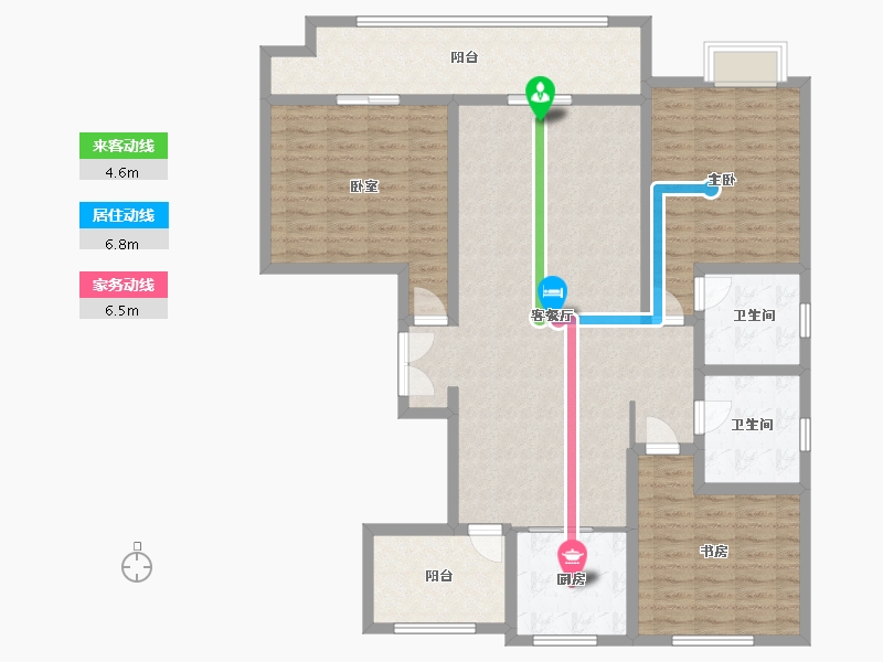 山东省-德州市-名门雅苑-133.60-户型库-动静线