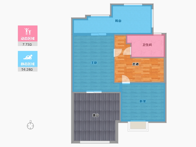 上海-上海市-海玥瀜庭-91.11-户型库-动静分区