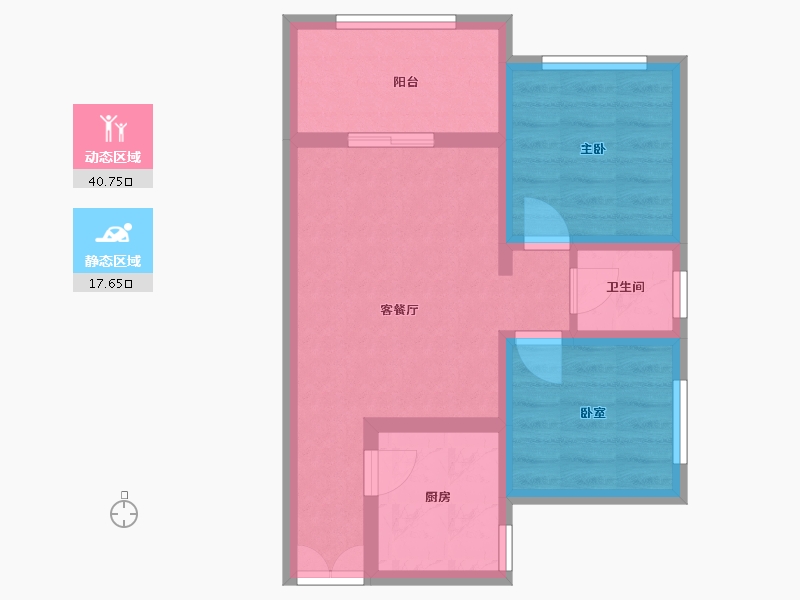 四川省-内江市-复兴苑-58.75-户型库-动静分区