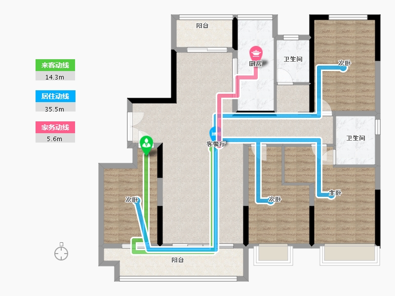 河南省-新乡市-龙域华都-128.00-户型库-动静线