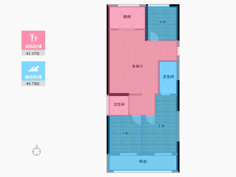 浙江省-杭州市-滨江交投临澜之城-80.23-户型库-动静分区