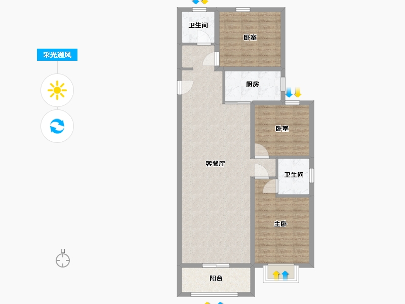 山西省-临汾市-晨光学院-108.72-户型库-采光通风