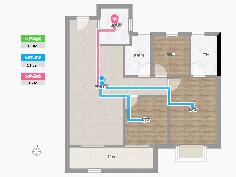 浙江省-金华市-商城大陈印象-72.68-户型库-动静线