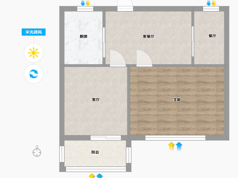 安徽省-合肥市-安徽省二建小区-40.00-户型库-采光通风