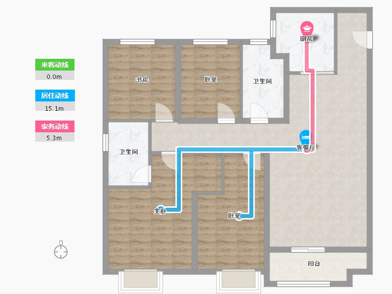 陕西省-西安市-奥园誉峯-116.00-户型库-动静线