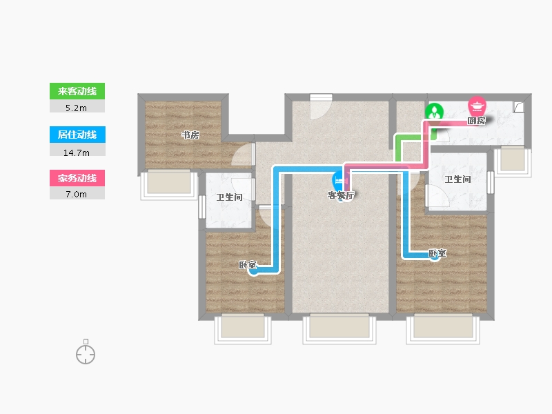 甘肃省-兰州市-保利领秀山-71.02-户型库-动静线